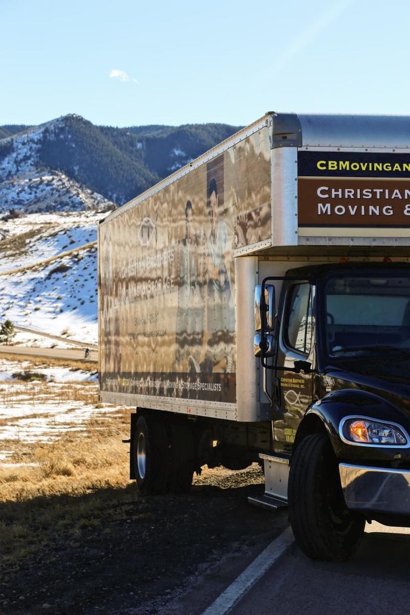 CB Moving and Storage company's truck on the move